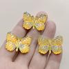 New 30*23mm  AB color Resin Butterfly Rhinestone diy hair accessories Flat back Scrapbook Flat back wedding decoration 10pcs/lot