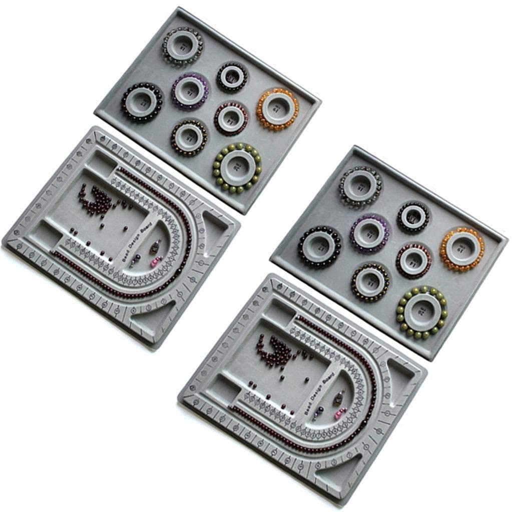 2Pcs Bead Design Board Bracelet Design Board Flocked Bead Board Necklace Beading армия зеленый
