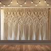 Fondo bohemio con patrón intrincado y flecos - para eventos interiores y exteriores decoraciones navideñas sin electricidad fácil de colgar