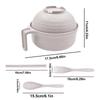 Microwave Ramen Cooker Instant Noodles Bowl with Handle Wheat Straw Tableware with Spoon Chopsticks Fork Dorm Kitchen dinnerware