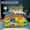 Pippi Longstocking Pattern Bedding Uilt Set Uilt Cover Pillowcase Home Decoration Birthday Gift (1 * Duvet Cover + 2 * Pillowcase Without Core)114