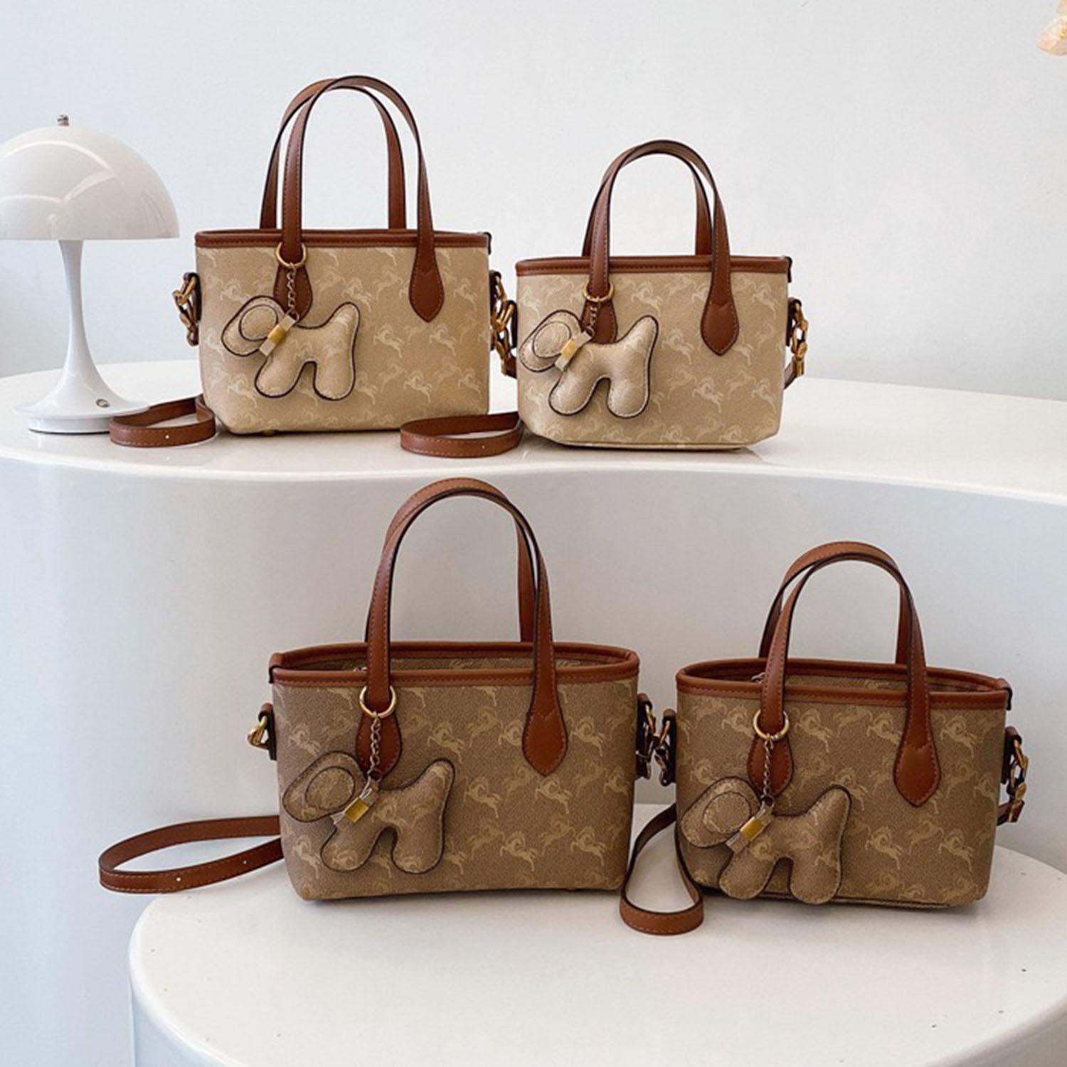 

Women s fashionable and stylish hand-held bucket bag high-end retro versatile single shoulder crossbody commuting bag Small хакі