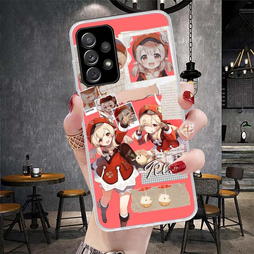 Genshin Impact Klee Phone Case For Samsung Galaxy A12 A22 A32 A52 A72 A02S A51 A50S A71 A70 A31 A20S Note 20 Ultra S10 A10S Gala