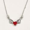 Creative God Hands Red Rhinestone Love Heart Charms Pendant Necklace for Women New Trendy Accessories Party Jewelry Gift