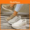 Sports Shoes For Women Pu Breathable Athletic Sneakers With Side Zipper For Daily Comfort