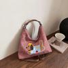 Korean Style Puppy Embroidery Shoulder Bag Y2k Cartoon Handbag Sweet Polka Dot Tote Bag  Girls