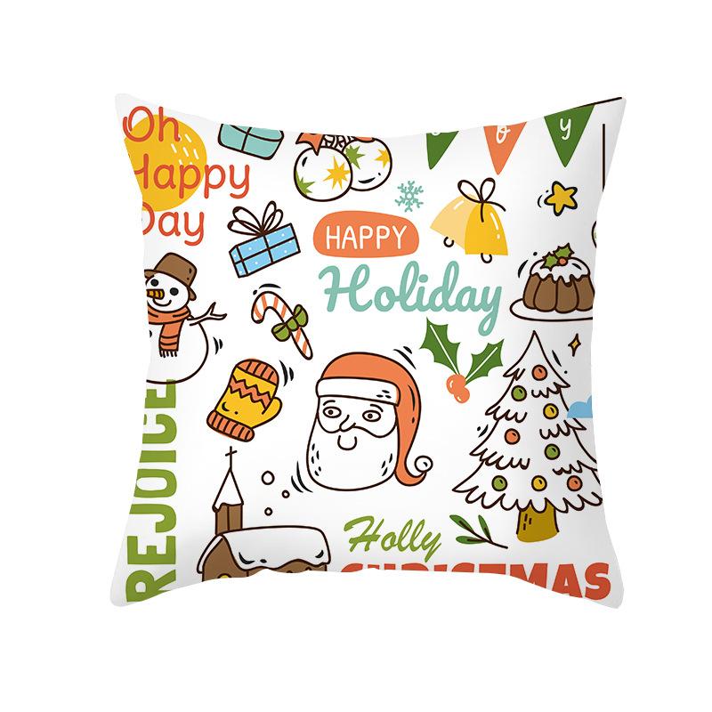 

Рождественская наволочка с буквенным принтом, наволочка с мультяшным принтом, Рождественская серия, чехол для диванной подушки для дома 40x40cm