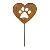 Antique Heart Shape Iron Yard Stake Weather Resistant Metal Artwork Ground Stake For Garden FlowerBed Patios Decors