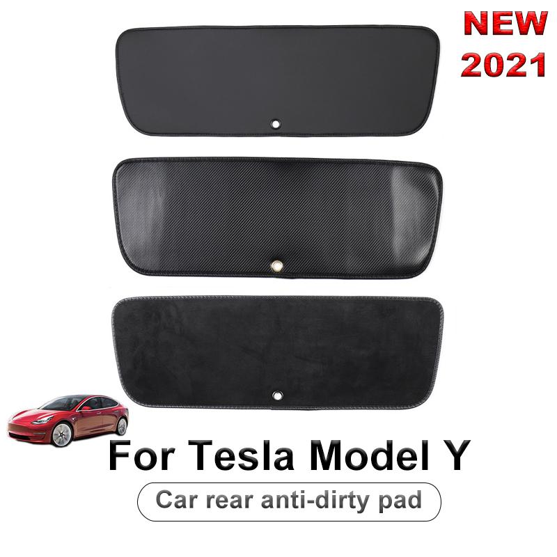 For Tesla Model Y Rear Seat Backrest Protection Pad Car Trunk Mat Rear Seat Accessories Interior Styling