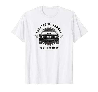 Fast and Furious Vintage Muscle Car Toretto's Garage T-shirt