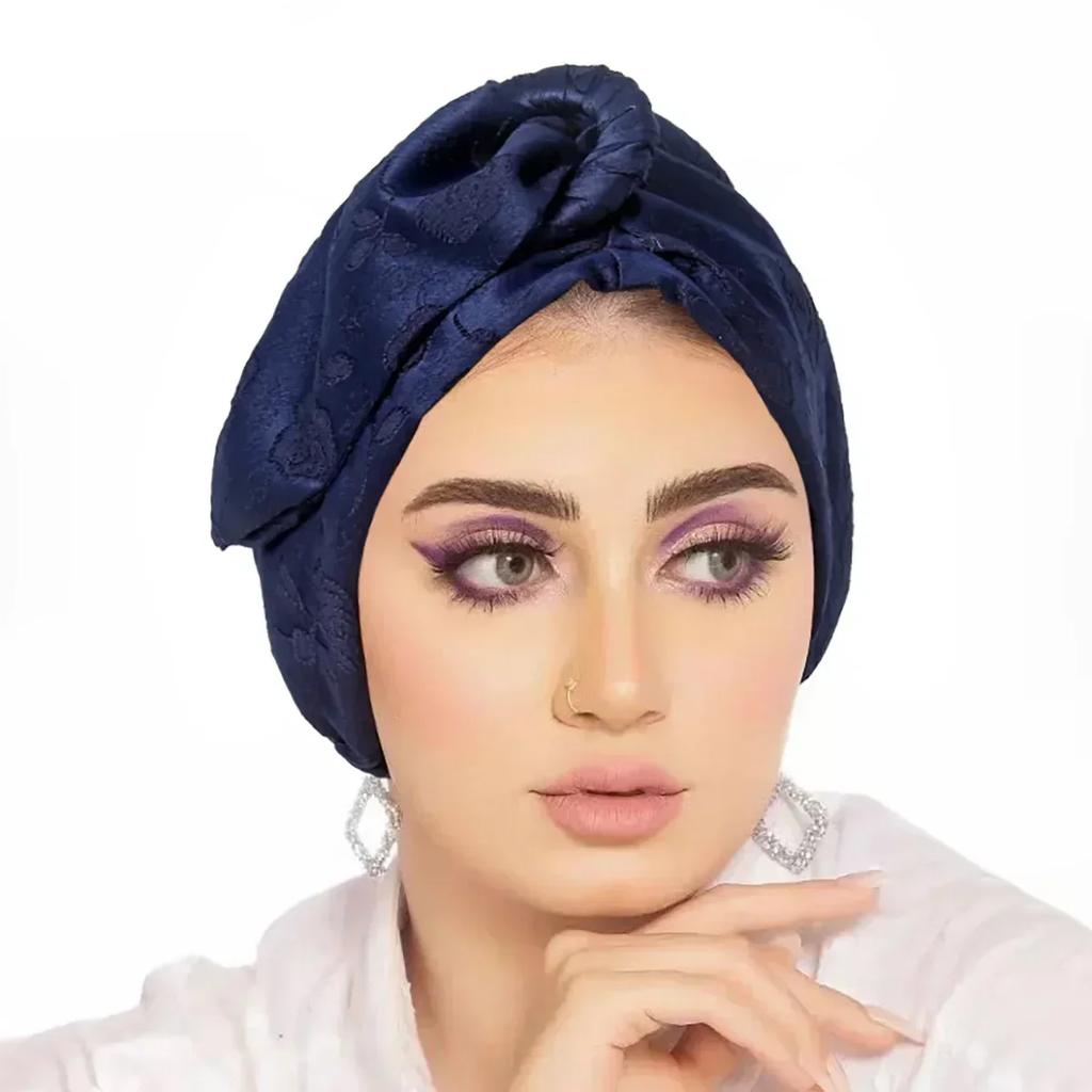 Women Sequin Knotted Turban Indian Hat Muslim Hijab Beanie Bonnet Hair Loss Headscarf Chemo Cap Headwear Bandanas Turbante Mujer