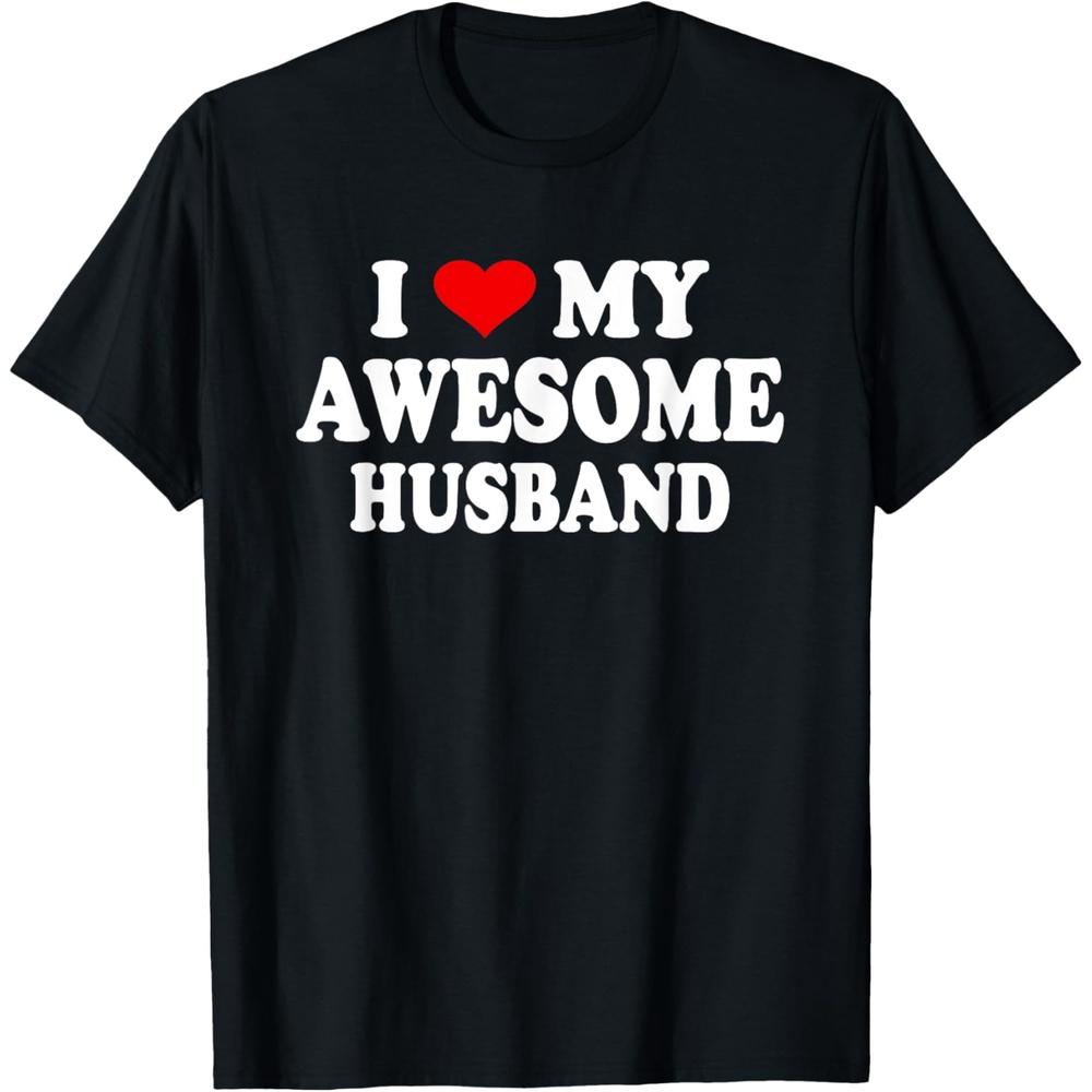 I Love My Awesome Husband Cute Valentines Day Cotton Men T Shirt XL