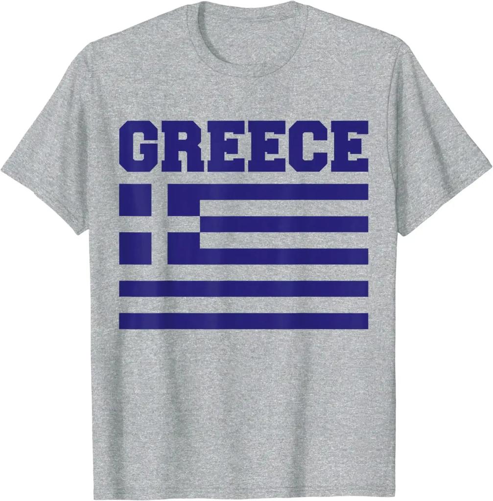 Griechenland Flagge Griechische Jungen Mädchen WoT-Shirt Baumwolle Kleidung Oversize T-Shirt Leicht zu Tragen und zu Kombinieren Bequem