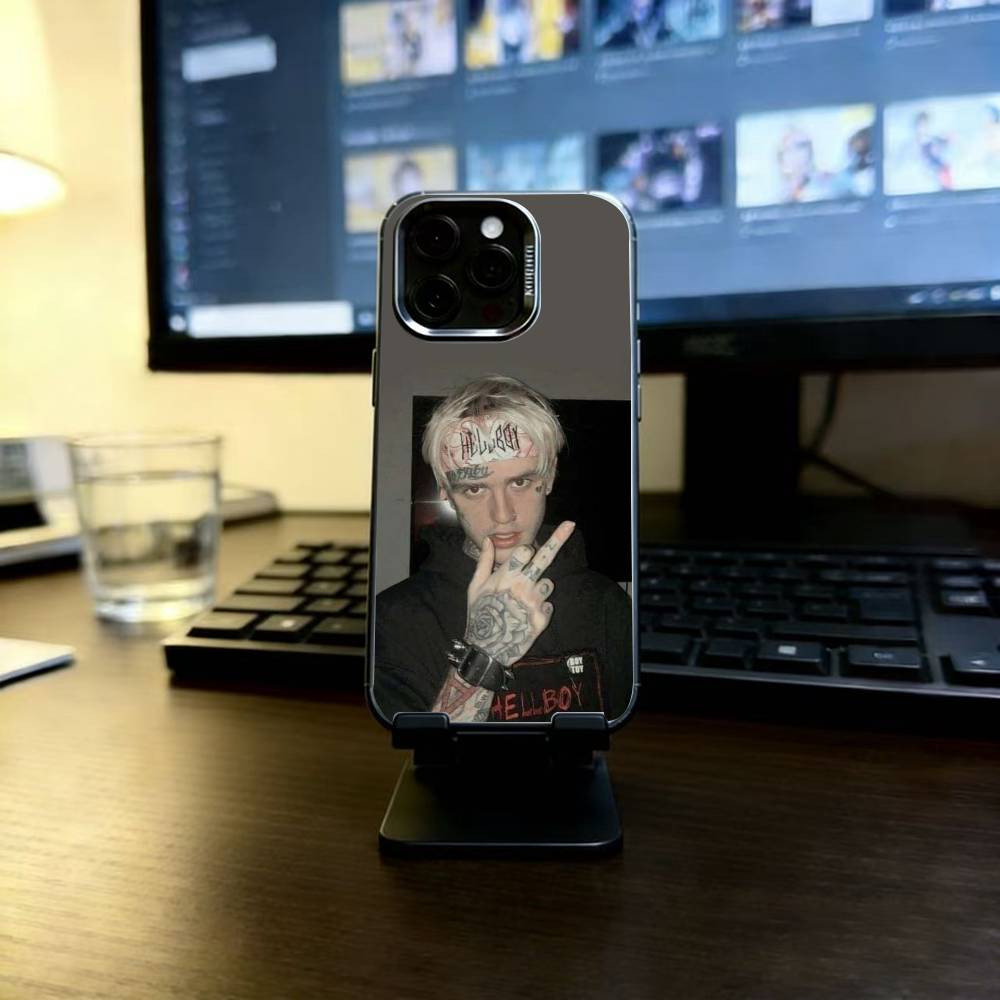 Lil Peep Hellboy Liebe Rapper Handyhülle Für iPhone 17,16,15,14,13,12,11 Plus,Pro Max,XS,Bunte Silber Schwarz Hülle