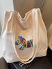 Grand Tote en Toile 2025: Sac à bandoulière mignon pour femmes - Idéal pour les étudiantes et les navetteuses