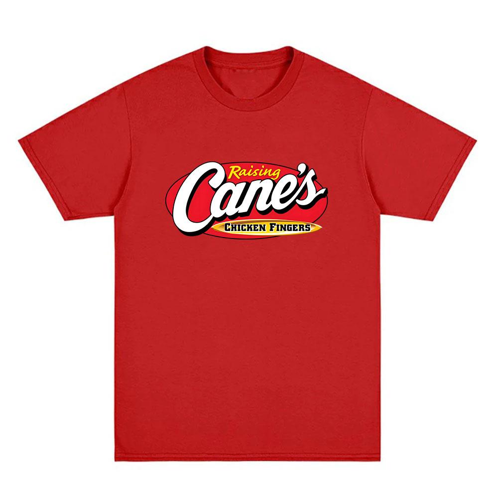 

Raising Canes Chicken Fingers Print T-shirt Cotton Short Sleeve Fashion Tshirts Unisex Streetwear Graphic Clothing XXL червоний