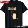 Resist Penguin Activism Graphic Design TShirt Unisex Comfort for Women Loose Graphic Tee Shirt Unisex Aesthetic Casual Top