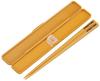 Skater Silver Ion Antibacterial Chopsticks and Chopstick Case Wood Made In ABC4AG Ag+ Set, 19.5cm, Grain, Brown, Japan,
