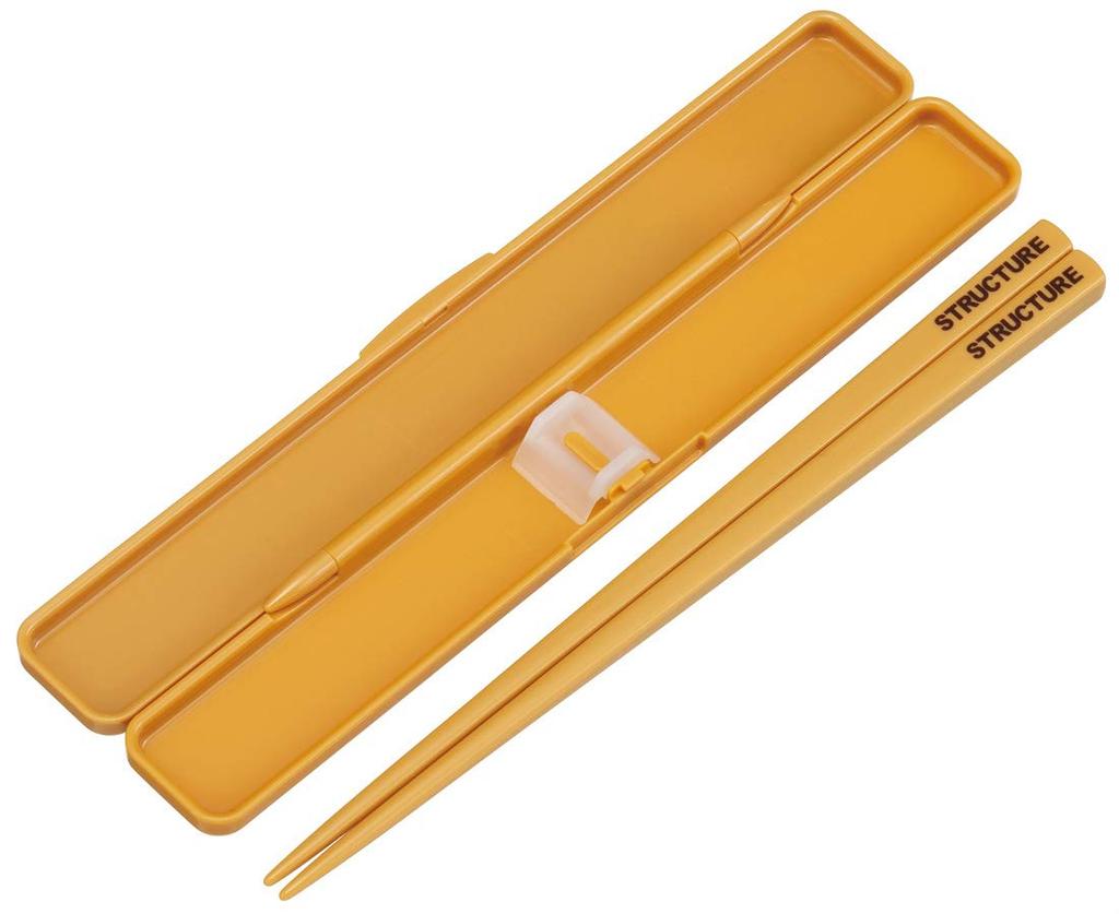 Skater Silver Ion Antibacterial Chopsticks and Chopstick Case Wood Made In ABC4AG Ag+ Set, 19.5cm, Grain, Brown, Japan,