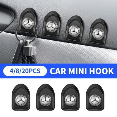 Kendinden Yapışkanlı Araba Kancaları Mini Araba Saklama Kancaları Mercedes Benz A B C R G Sınıfı AMG W211 W204 W210 W251 CLA GLA İçin Araba Aksesuarları
