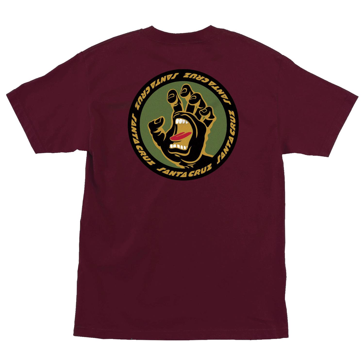 New Santa Cruz Skateboards Shirt Screaming Insignia Burgundy M