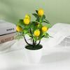 Artificial Lemon Tree Artificial Plant 18X24Cm Nice Bonai Flowerpot
