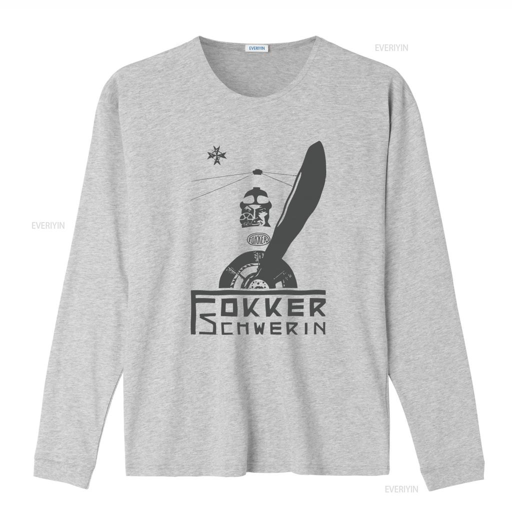 Vintage Fokker Schwerin WW1 Retro Airplane Double Decker T Shirt vintage Washed streetwear Versatile designer clothes Unisex