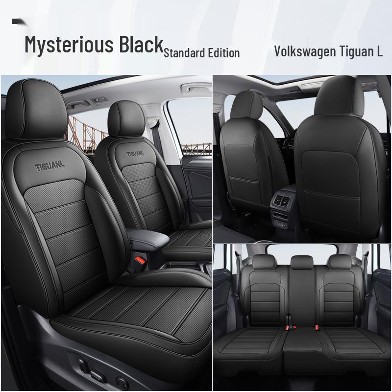 Huse scaune auto din piele respirabilă cu 5 locuri pentru Volkswagen Tiguan L 2023 pentru toate anotimpurile