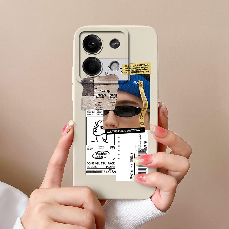 For Xiaomi Redmi Note 13 Pro Phone Case Bear Liquid Silicone Full Protection Anti Drop Cover For Redmi Note13 13Pro 4G 5G Capa