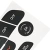 Curacy Fit Control Button Repair Sticker 3D Textured Panel Button Cover Not Scratch Film Car Spare Part for Car