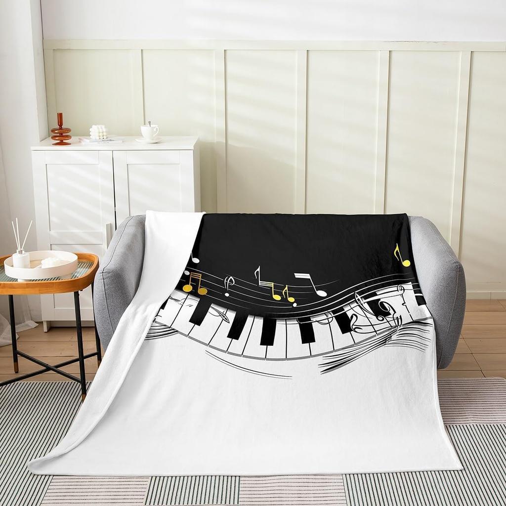 Japanese Style Soft Warm BlanketRainbow Butterfly Throw BlanketCherry Blossoms Fleece BlanketInk Painting Style Fuzzy Blanket