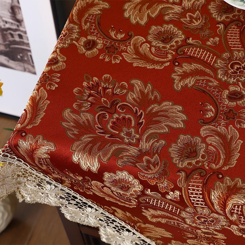 Chinesische rot bestickte Jacquard-Tischdecke, chinesische Hochzeits-Kaffeetischdecke, Hochzeitsdekorations-Geschenk-Tischdecke, festliche Esstischdecke