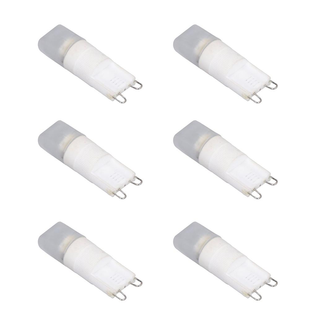 6pcs G9 LED Bulb Energy Saving General Standard Interface 360 Degrees Heat Dissipation Cold White Light
