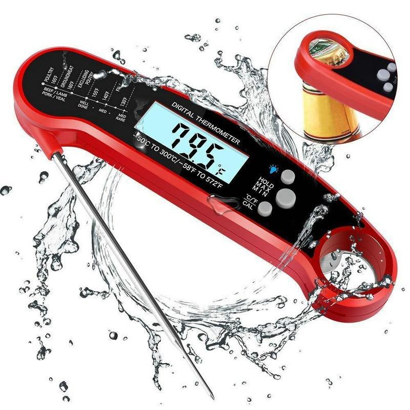 1PC thermometer, folding dust probe barbecue milk kitchen baked goods oil temperature barbecue food water thermometer