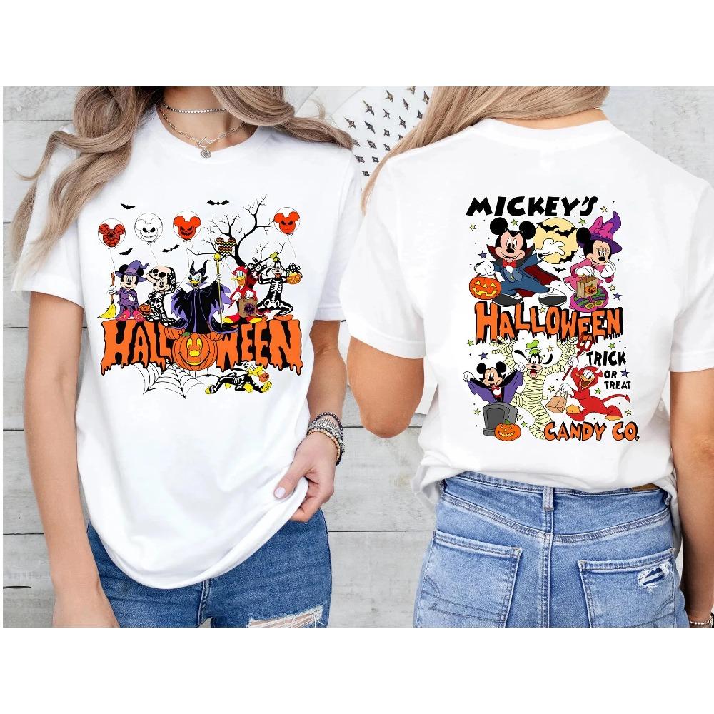 Fashion 2026 New Halloween TShirt Spooky Print WoUnisex Loose Plus Size Cotton Short Sleeve