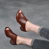Thick-heeled Soft Leather Slippers Fish Mouth Womens Sandals Comfortable Versatile Women Shoe Platform Wedges Zapatillas De Casa
