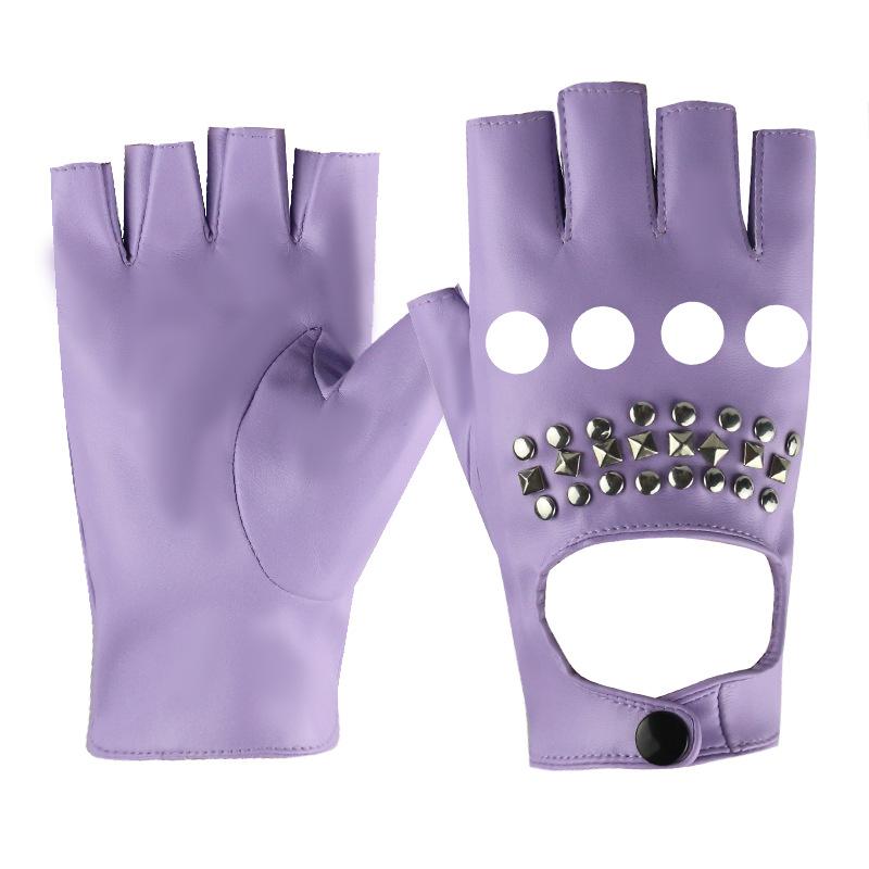 

Женские перчатки без пальцев Female фиолетовый