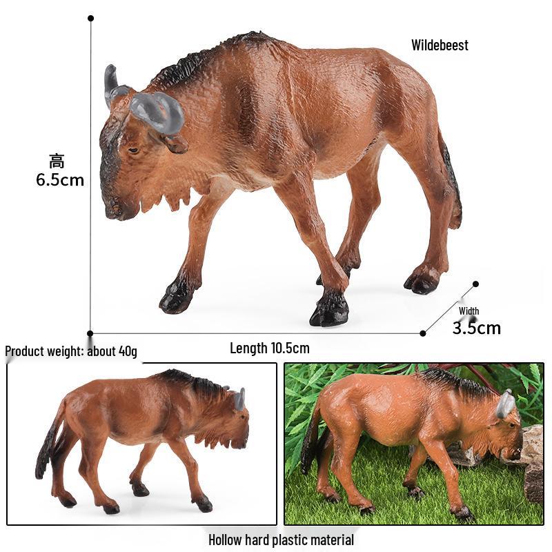 Children's Farm Animal Models: Cow, Pig, Rooster, Donkey, Duck, Cat, Sheep - Plastic Toy Set