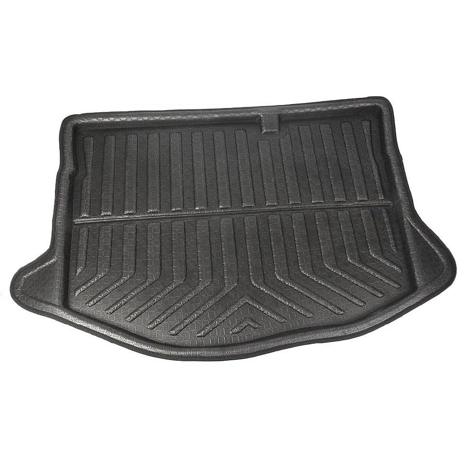 Mallofusa Kofferraumwanne Ladeboden Kofferraumbodenmatte Kompatibel für Ford Fiesta Schrägheck 2009 2010 2011 2012 2013 2014 2015 2016 2017 Schwarz