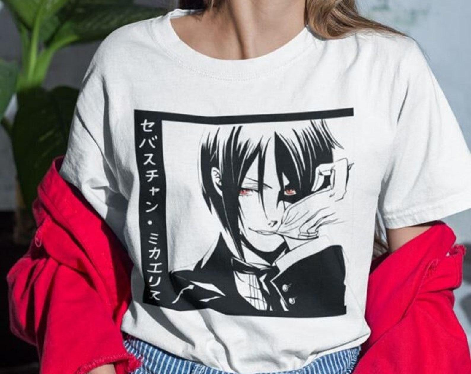 Unisex, Black Butler Shirt, Sebastian T-Shirt, Kuroshitsuji, Toboso Yana, Sebastian, Japanese, Anime Gift, Vintage, Grunge, Gothic XL