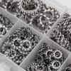 External Tooth Lock Washer Kit M3-M12 Star Serrated Gasket Spacer Assortment Set Stainless Steel Multi Tooth Washer Hardware Box