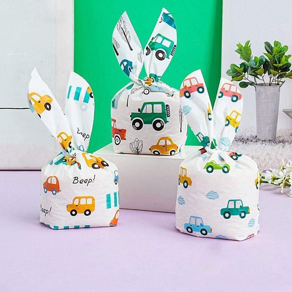 50 Buc Pungi Urechi Lungi Iepure Desen Animat Model Animal Pungi pentru Bomboane Cadou Pungi Ambalare Fursecuri Gustare