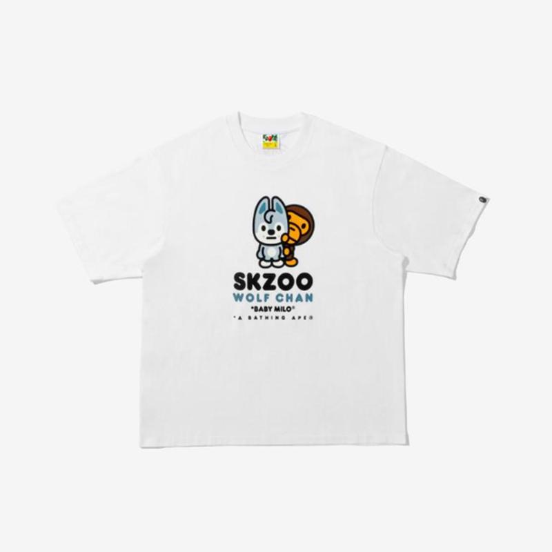 [Предзаказ]STRAY KIDS x A BATHING APE-CHAN BABY MILO TEE MILO TEE(Bang Chan)-S