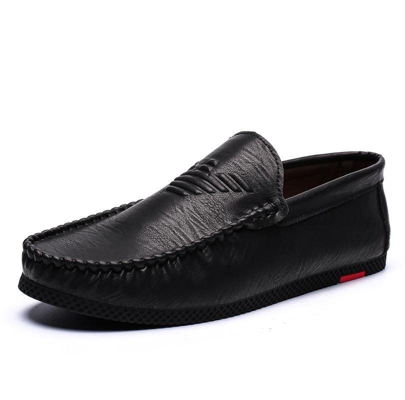 Leather Loafers for Men Fashionable Mens Casual Shoes Summer Comfortable Male Formal Shoes Slip on Mens Flats Chaussure Hommes