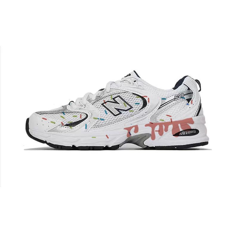 

New Balance NB 530 Cushioning Slip Resistant Abrasion Resistant Breathable Low top Running Shoes Unisex White Pink MR530SG(Team181-) 43