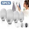 5PCS No Drilling Sticky Wall Hooks Self Adhesive Wall Mounted Key Holder  Bathroom Accessories