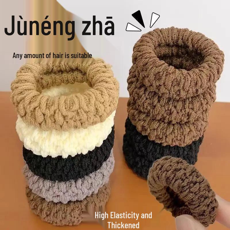 

Жіночна міцна еластична гумка для волосся для високих хвостиків - Універсальна, товста та стильна пов язка для волосся