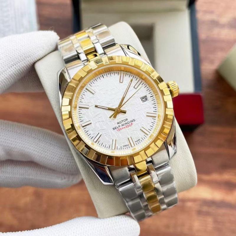TUD Classic M22010 Men's Automatic Steel Watch with Serrated Bezel & Diamond Inlaid Plaid.