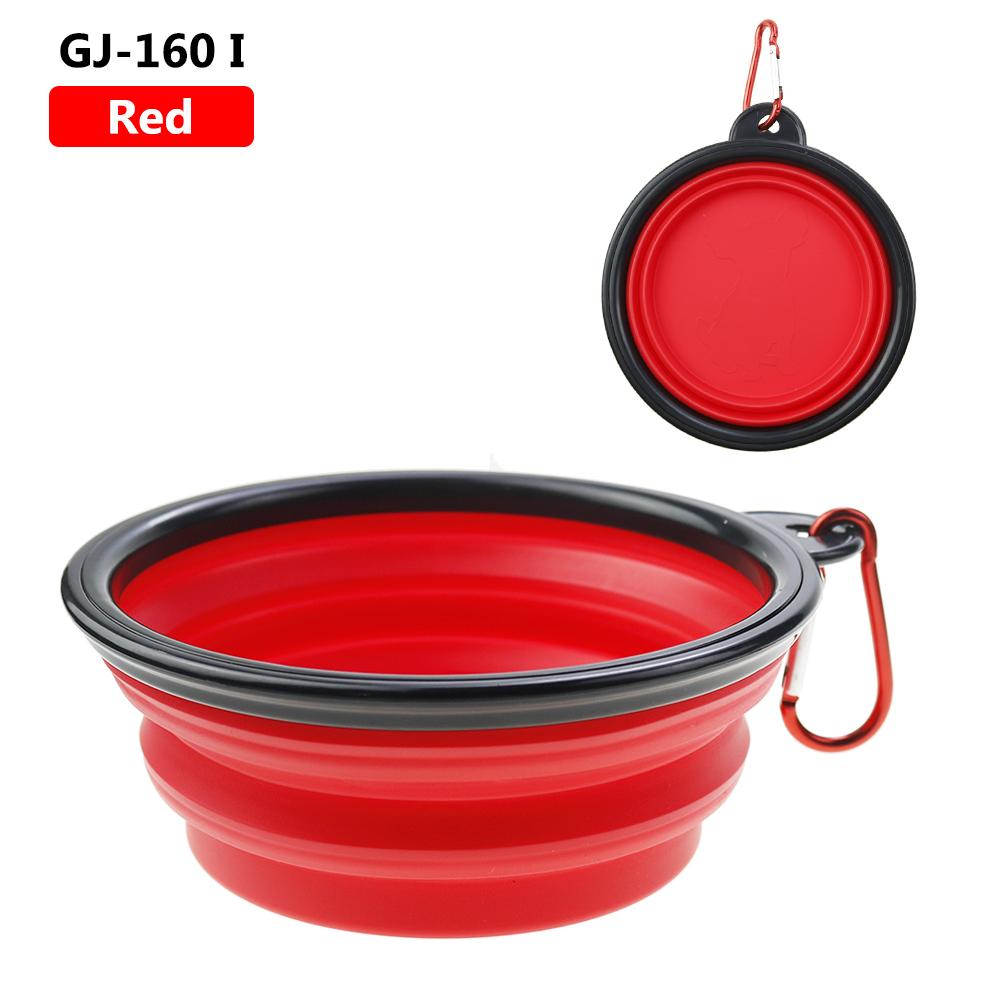 1 STuks 350ml Zachte Siliconen Hondenschaal Opvouwbaar Reizen Voor Draagbare Inklapbare Voedsel Water Voeding Ophangbare Opslag Geurloos