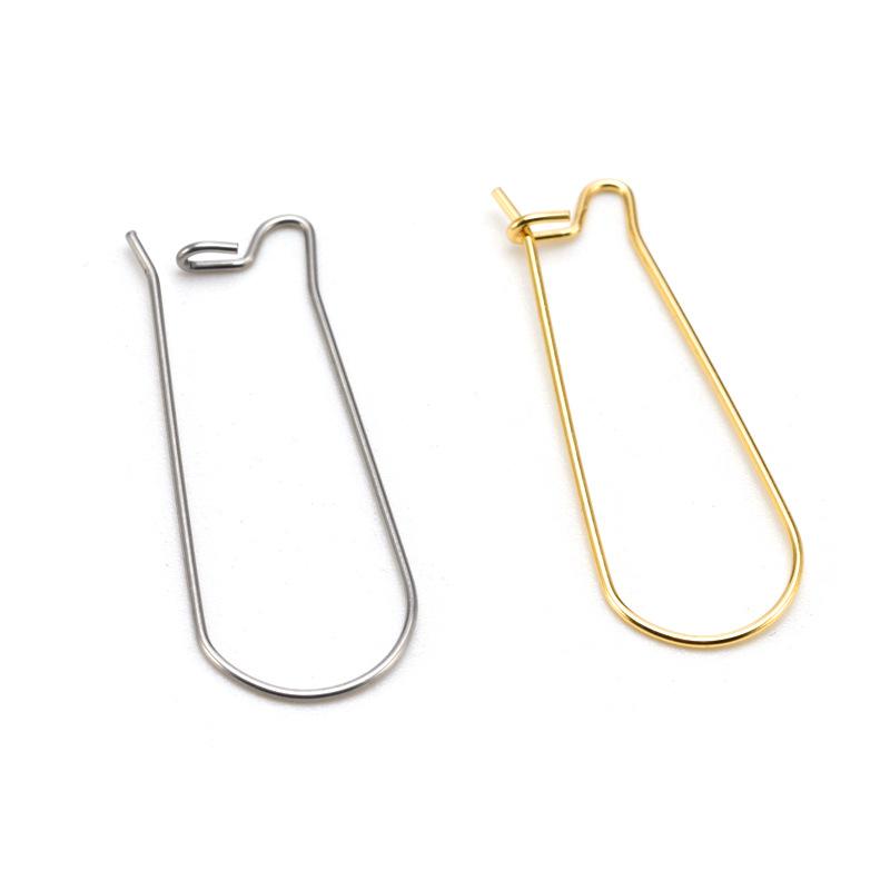 Nice Stainless Steel Ear Hook Assembly DIY Titanium Steel Earrings Findings 18k Gold-plated Earring Decorative Hardware
